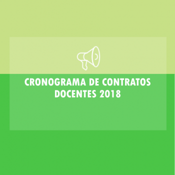 CRONOGRAMA DE CONTRATOS DOCENTES 2018